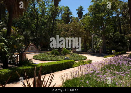 Paseo del Parque malaga andalousie espagne Banque D'Images