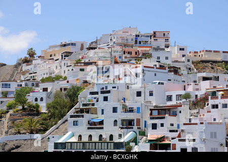 Maisons Blanches à Las Playitas, île des Canaries Fuerteventura, Espagne Banque D'Images