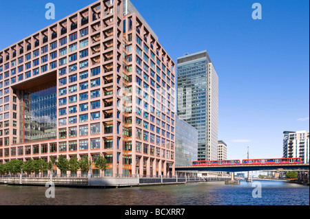 L'architecture moderne en Heron Quays Docklands E14 London United Kingdom Banque D'Images