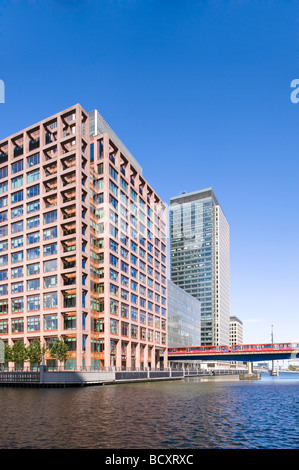 L'architecture moderne en Heron Quays Docklands E14 London United Kingdom Banque D'Images