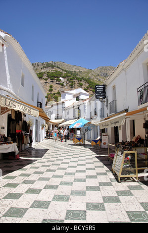 Calle Los Callos, Mijas, Costa del Sol, la province de Malaga, Andalousie, Espagne Banque D'Images