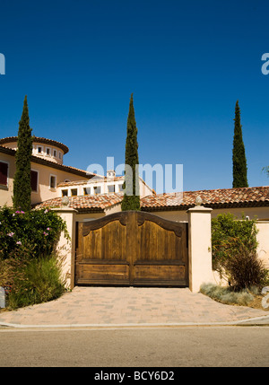 Avant de porte Bel Air près de Beverly Hills, en Californie, États-Unis d'Amérique Banque D'Images