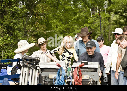 Hannah Montana Film Année 2009 Réalisateur Peter Chelsom Tricia Ronten, Jason Earles, Miley Cyrus, Billy Ray Cyrus, Peter Banque D'Images