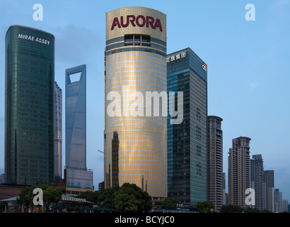 Chine, Shanghai, paysage urbain à Pudong Banque D'Images