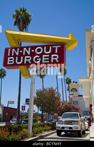 In-n-Out Burger, Sunset Boulevard, Hollywood, Los Angeles, Californie, USA Banque D'Images