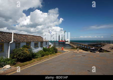 Un café et une station de sauvetage à Bembridge, île de Wight Banque D'Images