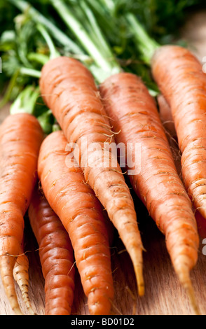 Bande d'ensemble des produits bio frais carottes orange Banque D'Images