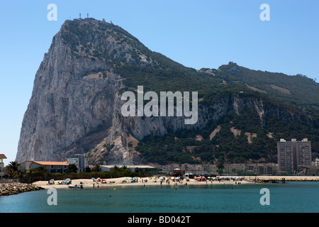 Rocher de Gibraltar Le Rocher vu de la linea. Gibraltar. L'Europe Banque D'Images