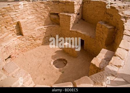 Ruines dans le Parc National de Mesa Verde, Cliff Palace, Cortez, Colorado Banque D'Images