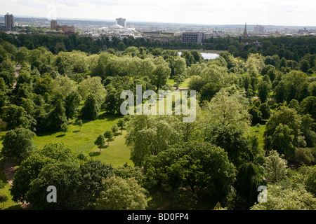 Vue aérienne de bouger à pied, Kensington Gardens, London, UK Banque D'Images