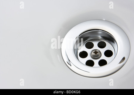 Plug In Chrome Lavabo Banque D'Images