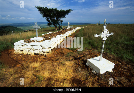 Paysage,Ladysmith, Afrique du Sud, fosse commune, soldats britanniques, champ de bataille de Spioenkop, 2ème guerre Anglo-Boer, histoire militaire, historique, peuple Banque D'Images