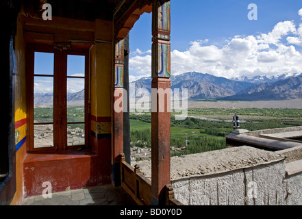 La vallée de l'Indus. Vue depuis le monastère de Thiksey Banque D'Images