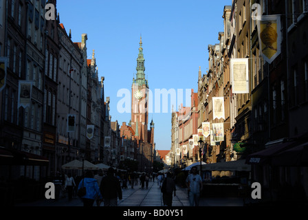 La vieille ville de Gdansk reconstruite fidèlement après qu'il a été presque complètement détruit pendant la Seconde Guerre mondiale Pologne Banque D'Images