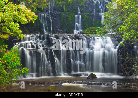 Purakaunui Falls ile sud Nouvelle Zelande Catlins Banque D'Images