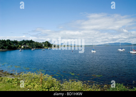 Bateaux en baie à Connel à la Nord au nord Connel nr Oban ARGYLL & BUTE Ecosse Banque D'Images