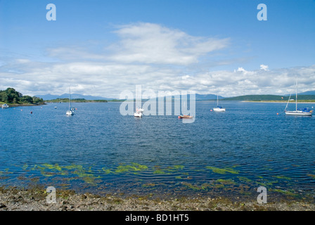 Bateaux en baie à Connel à la Nord au nord Connel nr Oban ARGYLL & BUTE Ecosse Banque D'Images