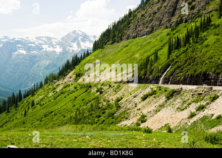 Vue sur le parc national des Glaciers du Haut-plateau Banque D'Images