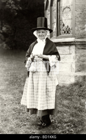 Femme portant le costume national gallois Banque D'Images