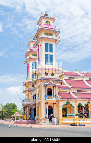 Grand Temple de la religion cao dai, Tay Ninh, Vietnam Banque D'Images