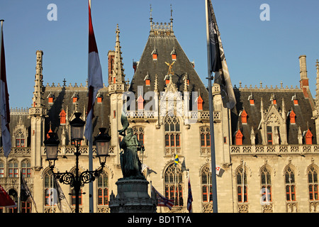 Provinciaal Hof édifice de la Cour provinciale dans le centre historique de Bruges Belgique Europe Banque D'Images