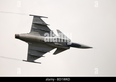 Meeting aérien de Fairford Dimanche 2009 Saab JAS39C HU EBS Gripen, 1VS Puma, Forces de défense hongroise, Kecskemet Banque D'Images