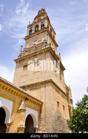 Torre del Alminar de Patio de los Naranjos, La Mezquita de Cordoue, Cordoue, Province, Andalousie, Espagne Banque D'Images