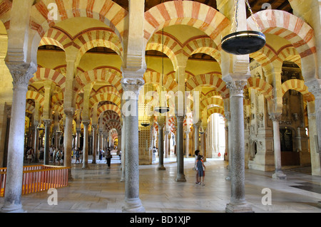 Cour intérieure de la Mezquita de Cordoue, Cordoue, Province, Andalousie, Espagne Banque D'Images