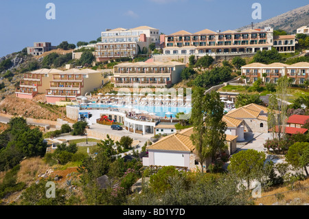 Maison de vacances resort sur colline près de Skala sur l'île grecque de Céphalonie, Grèce GR Banque D'Images