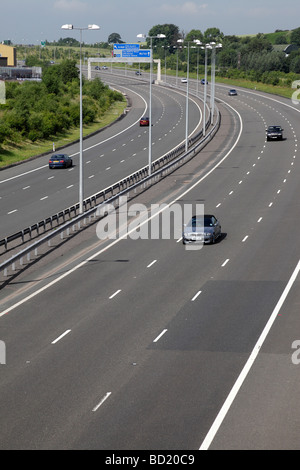 Voies d'autoroute à péage m6 juste après T7 cannock staffordshire uk Banque D'Images