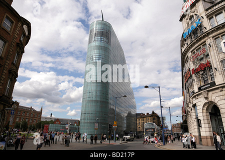 Façade de l'urbis un centre d'exposition de la ville vue depuis corporation street manchester uk Banque D'Images