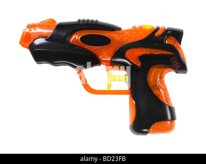 Pistolet à eau orange et noir Banque D'Images