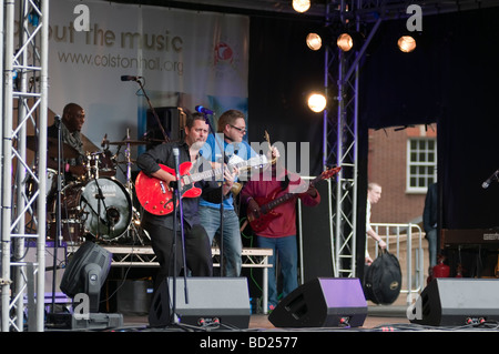 Bristol Harbour Festival Jazz Band Sessions Reggae Banque D'Images