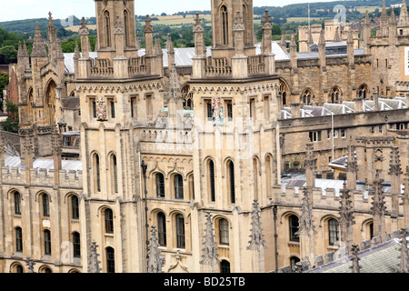 L'Université d'Oxford High View de l'All Souls College Banque D'Images