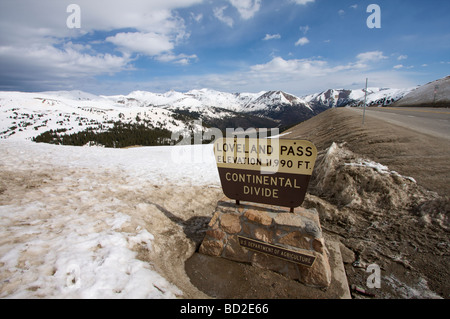 Col Loveland dans le Colorado. Banque D'Images