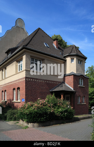 Route der Industriekultur, Friedrich Alfred Krupp, Arbeitersiedlung Kruppsiedlung, Friedrichshof à Essen, Ruhr, Allemagne Banque D'Images