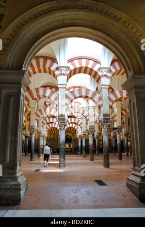 Cour intérieure de la Mezquita de Cordoue, Cordoue, Province, Andalousie, Espagne Banque D'Images