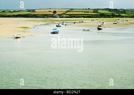 L'estuaire de la rivière Camel à Padstow, Cornwall, Angleterre Banque D'Images