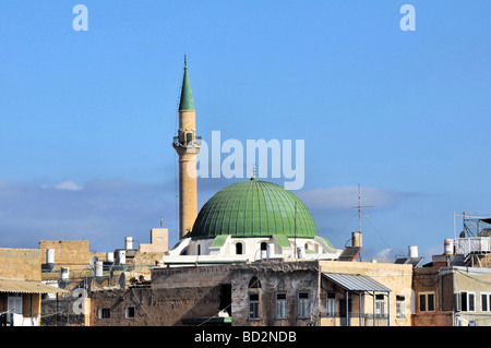 Israël Galilée Acre la vieille ville fortifiée de la mosquée Ahmed Al Jazzar Banque D'Images