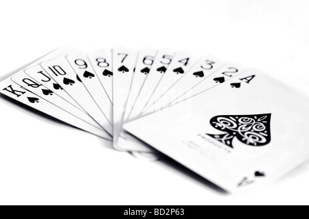 Pique couleur de carte à jouer jeu Banque D'Images