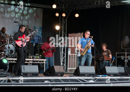 Bristol Harbour Festival Jazz Band Sessions Reggae Banque D'Images