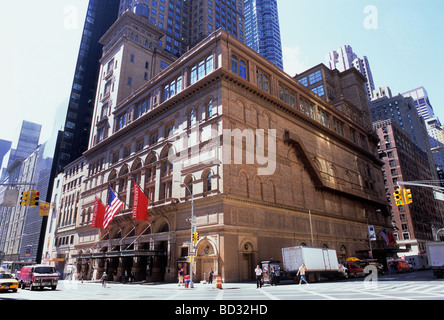 Carnegie Hall New York. Extérieur du bâtiment et le Russian Tea Room Midtown Manhattan New York City, États-Unis Banque D'Images