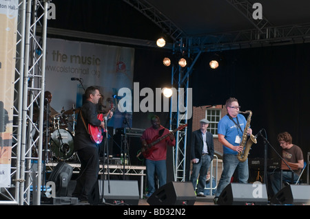 Bristol Harbour Festival Jazz Band Sessions Reggae Banque D'Images