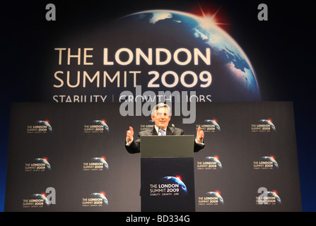 Le Premier ministre britannique Gordon Brown Banque D'Images