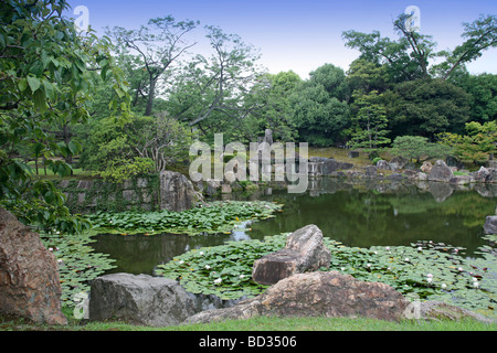 Château de Nijo jardins. Le protocole de Kyoto. Kansai. Le Japon Banque D'Images