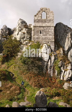 Roche roche, le site de Saint Michael's Chapelle et l'ermitage près de St Austell, Cornwall Banque D'Images