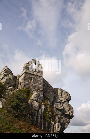 Les ruines de la Chapelle St Michaels, un ermitage médiéval sur Roche Rock près de St Austell, Cornwall Banque D'Images