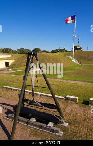 Fort Moultrie sur Sullivans Island Charleston en Caroline du Sud USA Banque D'Images