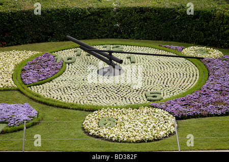 L'horloge de fleurs à Genève, Suisse, Europe Banque D'Images