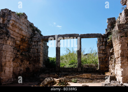 Bain romain, Ruines de la ville antique de Pergé, Turquie Banque D'Images